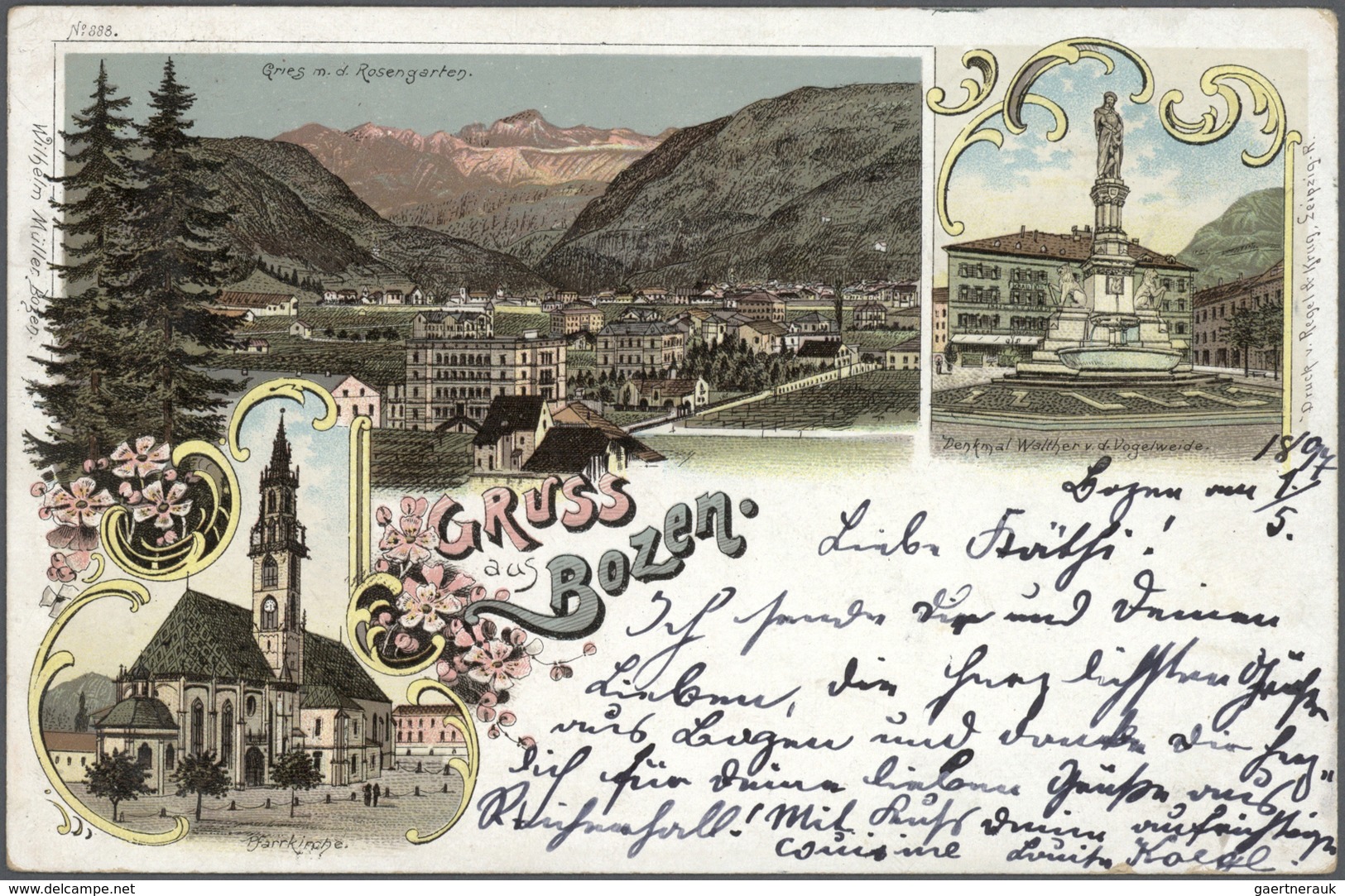 Ansichtskarten: Österreich: 1893/1940 (ca.), Partie von ca. 180 Topographie-Karten incl. Südtirol, a
