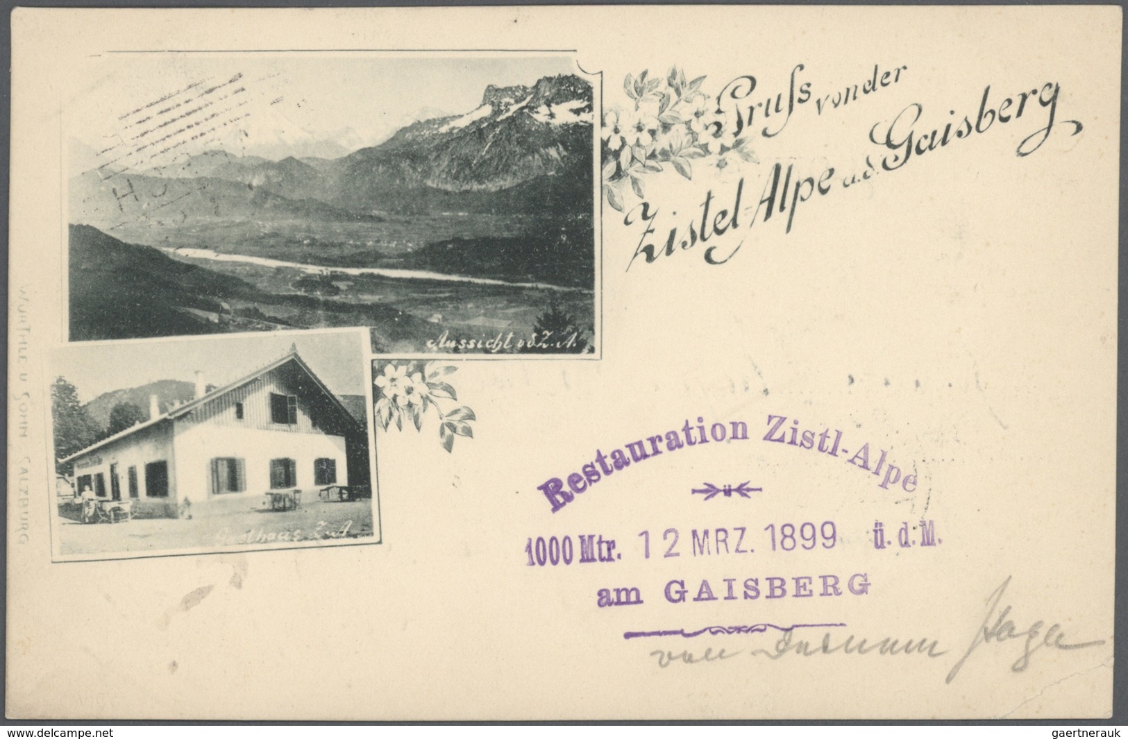 Ansichtskarten: Österreich: 1893/1940 (ca.), Partie von ca. 180 Topographie-Karten incl. Südtirol, a