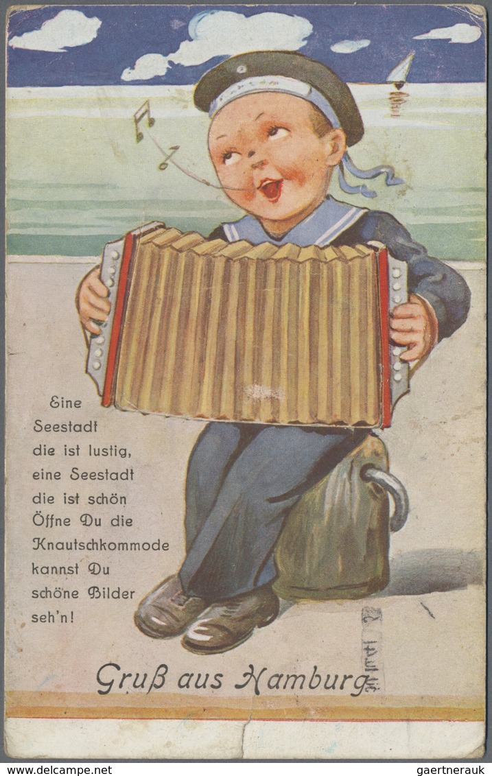 Ansichtskarten: Deutschland: 1900/1945, Sammlung von ca. 640 Karten in 2 alten Postkarten-Alben mit