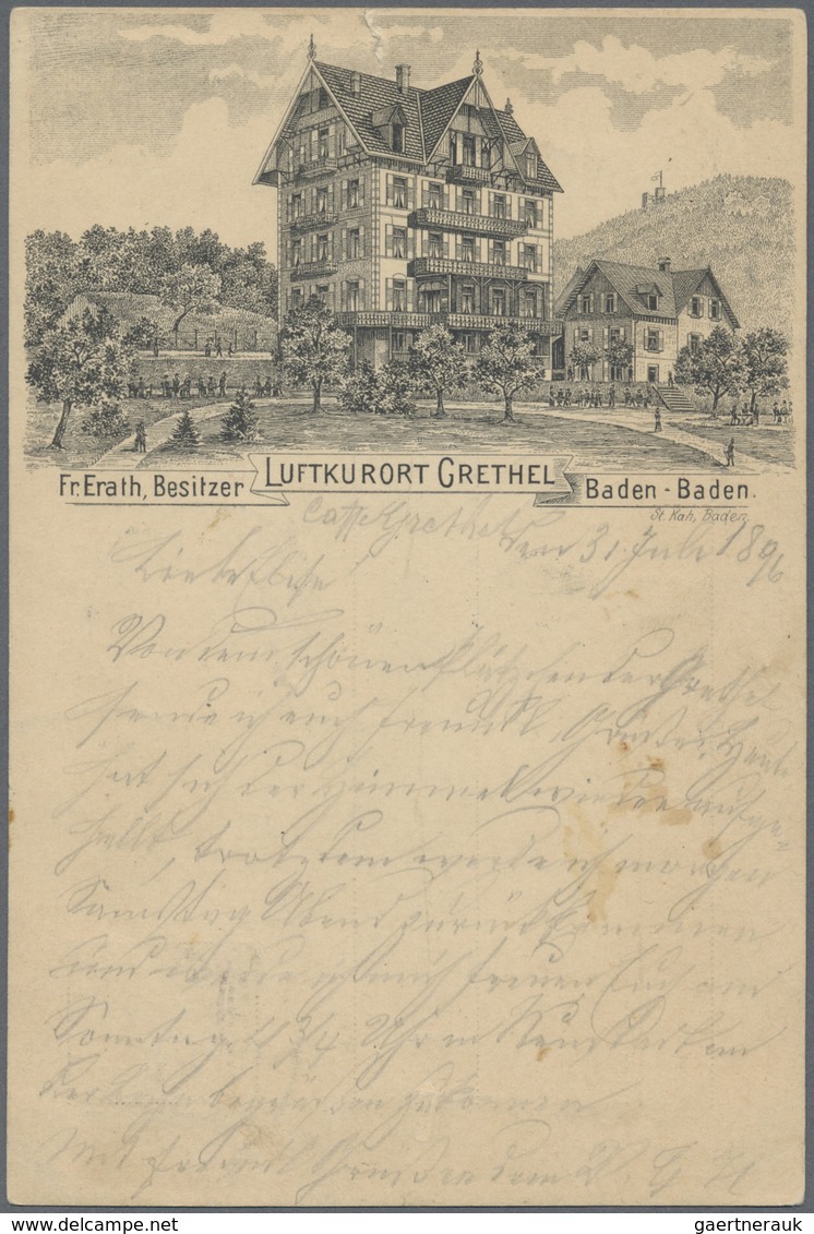 Ansichtskarten: Baden-Württemberg: BADEN-BADEN (alte PLZ 7570), 18 Nur Bessere Historische Ansichtsk - Andere & Zonder Classificatie