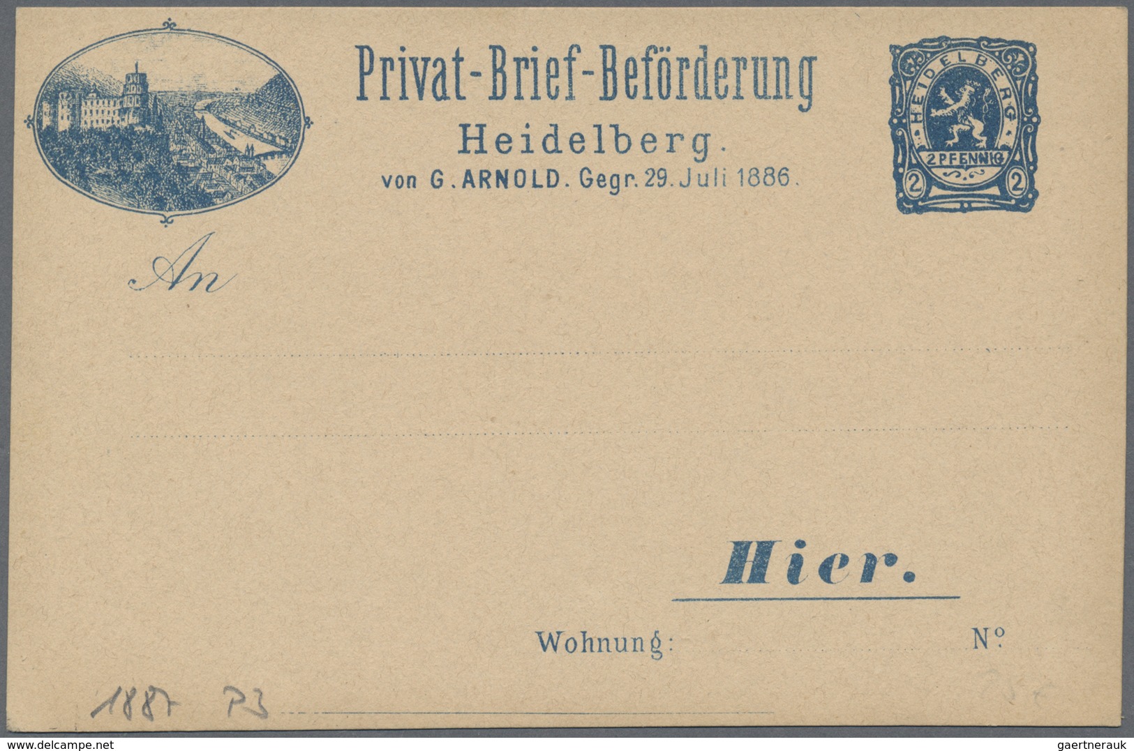 Ansichtskarten: Baden-Württemberg: HEIDELBERG (alte PLZ 6900), 42 Vorläufer Und Frühe Lithographien, - Andere & Zonder Classificatie