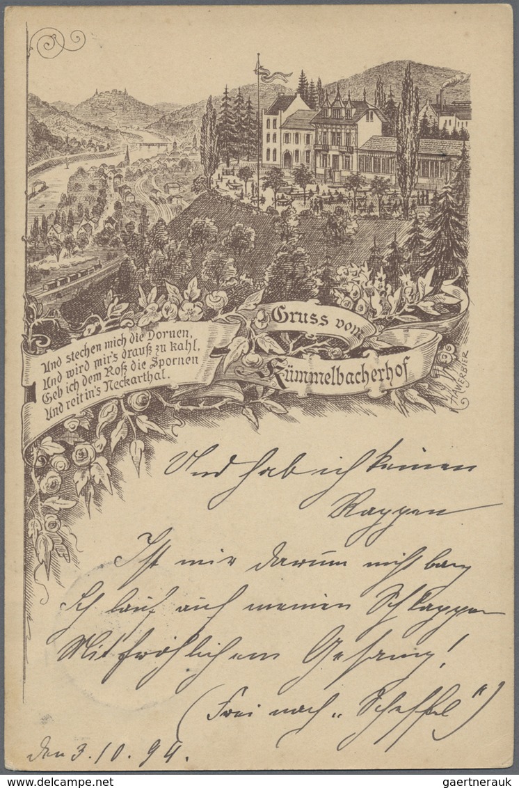 Ansichtskarten: Baden-Württemberg: HEIDELBERG Und Umgebung (alte PLZ 690), Kleine Partie Mit 29 Unte - Sonstige & Ohne Zuordnung