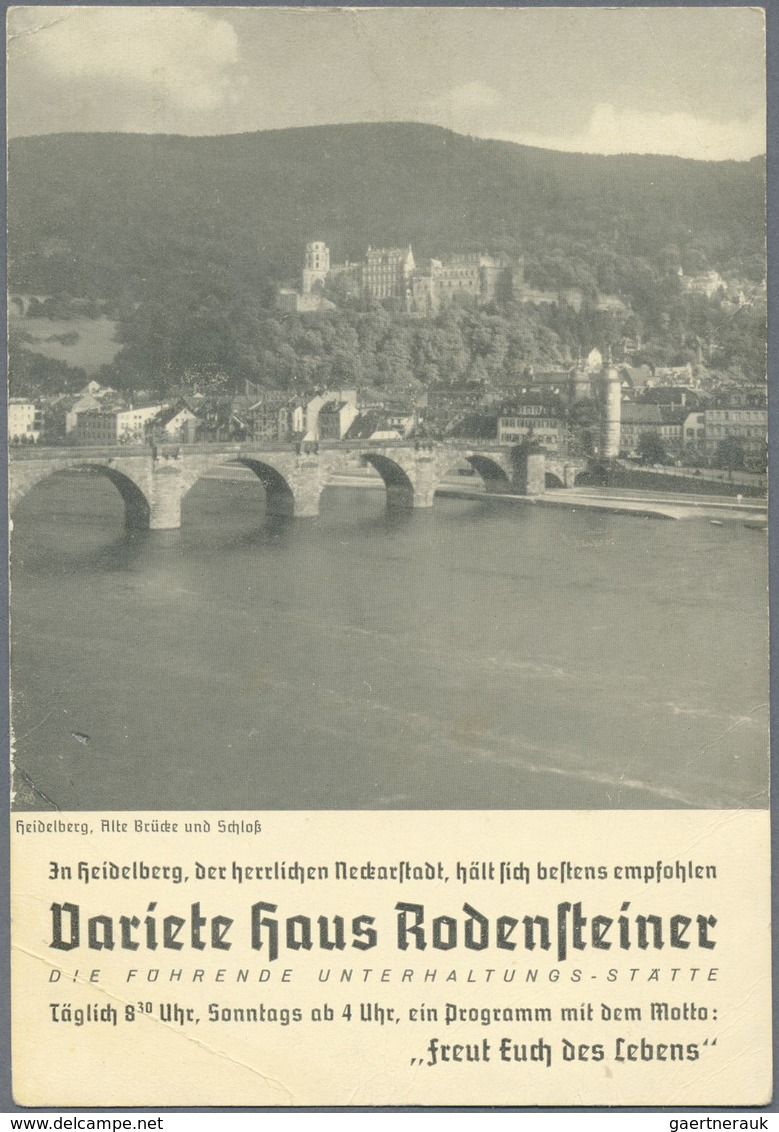 Ansichtskarten: Baden-Württemberg: Heidelberg, Dickes Altes AK Album Mit Rund 450 Karten Ab 1890, Da - Autres & Non Classés