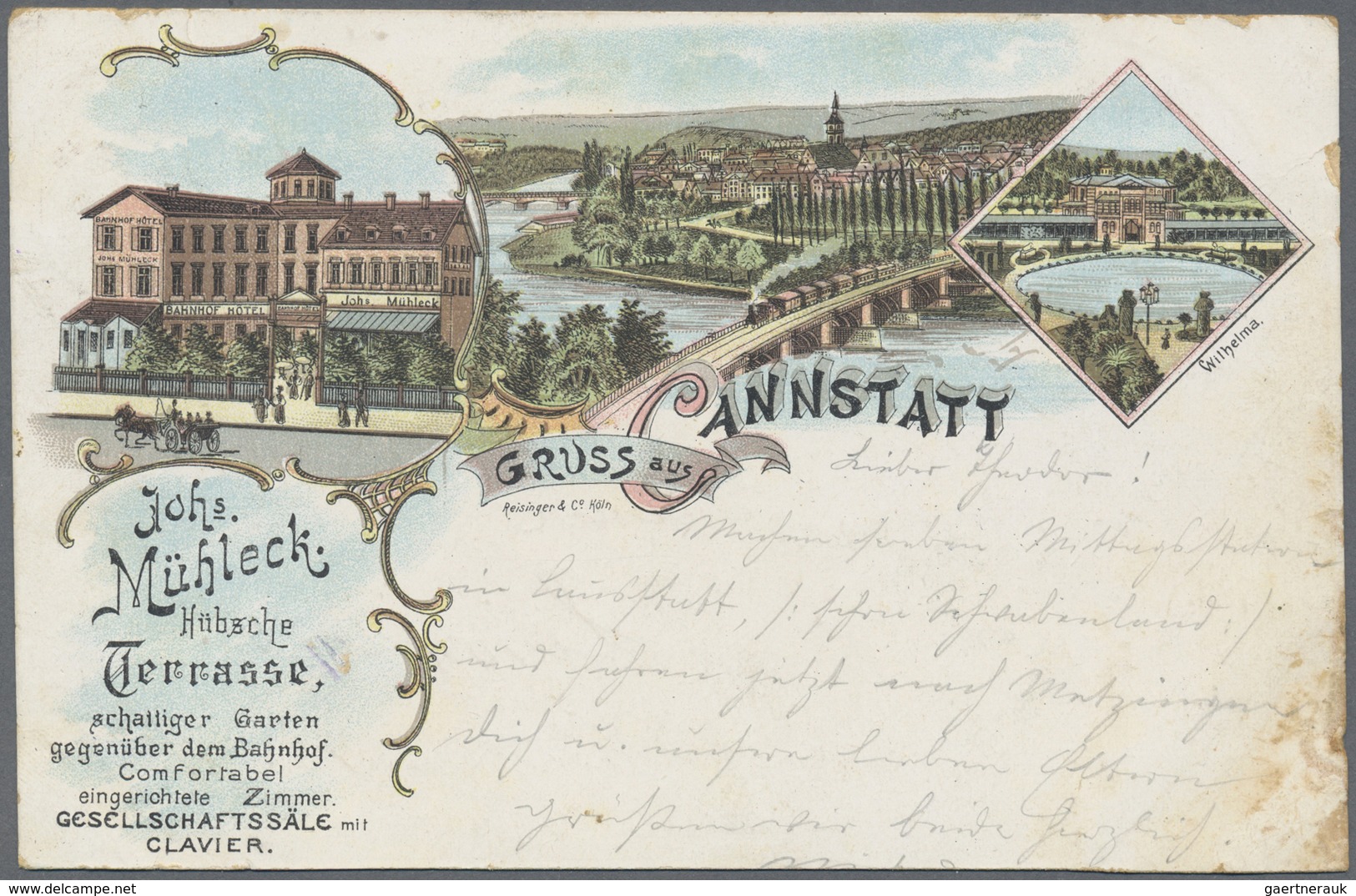 Ansichtskarten: Baden-Württemberg: STUTTGART BAD CANNSTADT, 23 Historische Ansichtskarten Ab 1886, N - Sonstige & Ohne Zuordnung