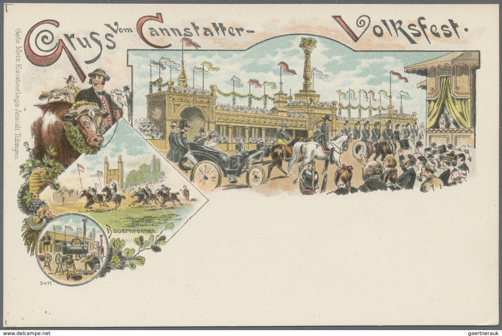 Ansichtskarten: Baden-Württemberg: STUTTGART BAD CANNSTADT, 23 Historische Ansichtskarten Ab 1886, N - Altri & Non Classificati