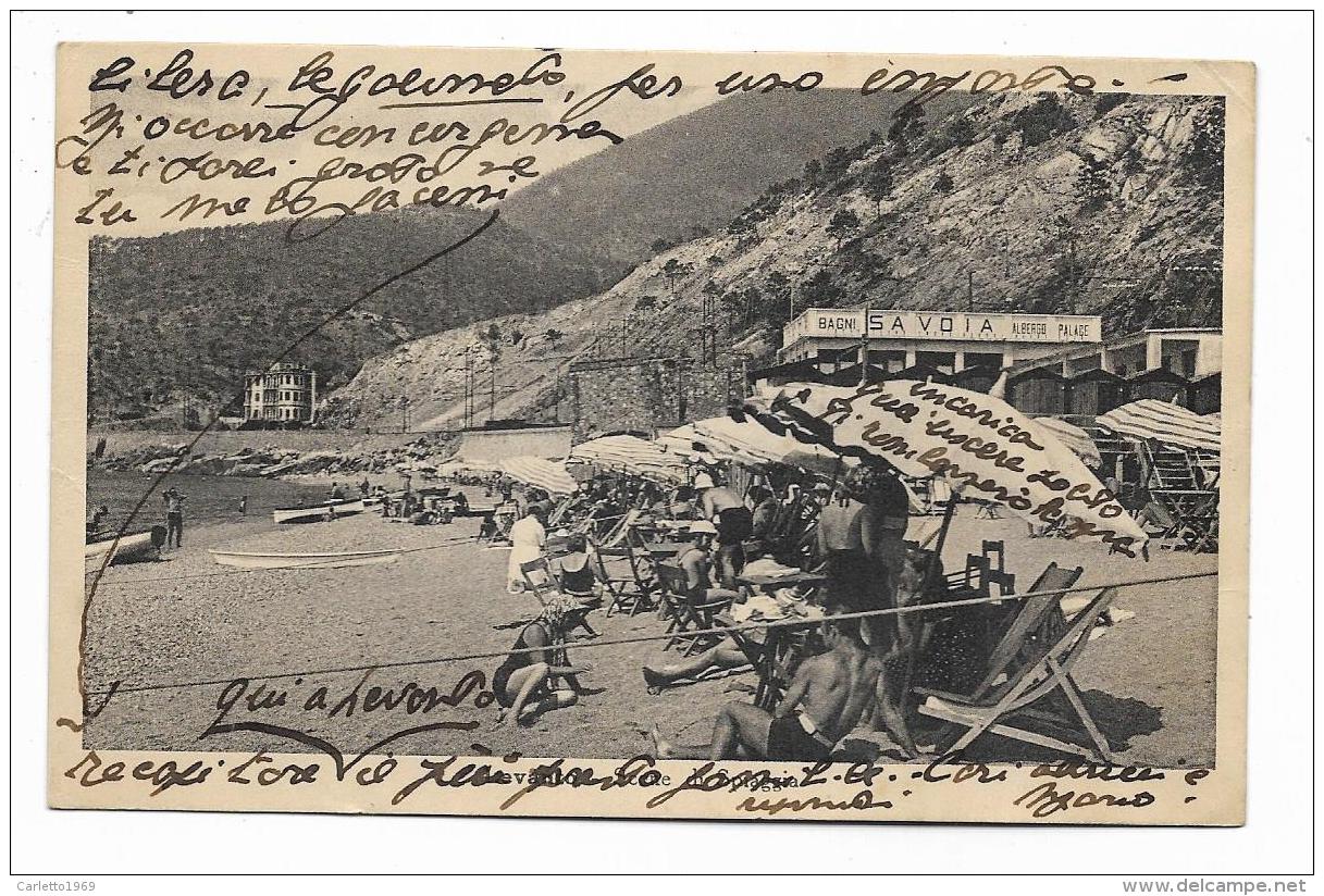 LEVANTO - SCENE DI SPIAGGIA   VIAGGIATA FP - La Spezia