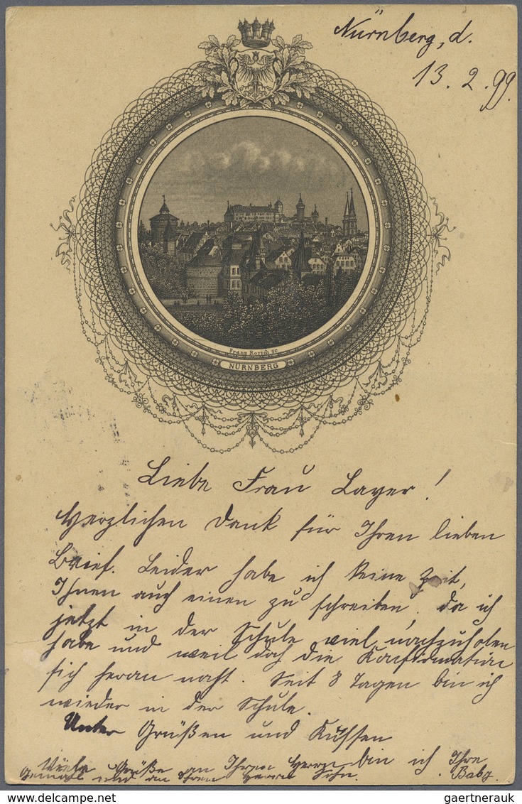 Ansichtskarten: Bayern: NÜRNBERG (alte PLZ 8500), 23 Unterschiedliche Vorläuferkarten Ab 1886, Gebra - Altri & Non Classificati