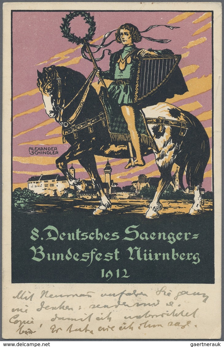 Ansichtskarten: Bayern: NÜRNBERG (alte PLZ 8500), 41 Ausstellungskarten Und Ereignisse Aus Den Jahre - Autres & Non Classés