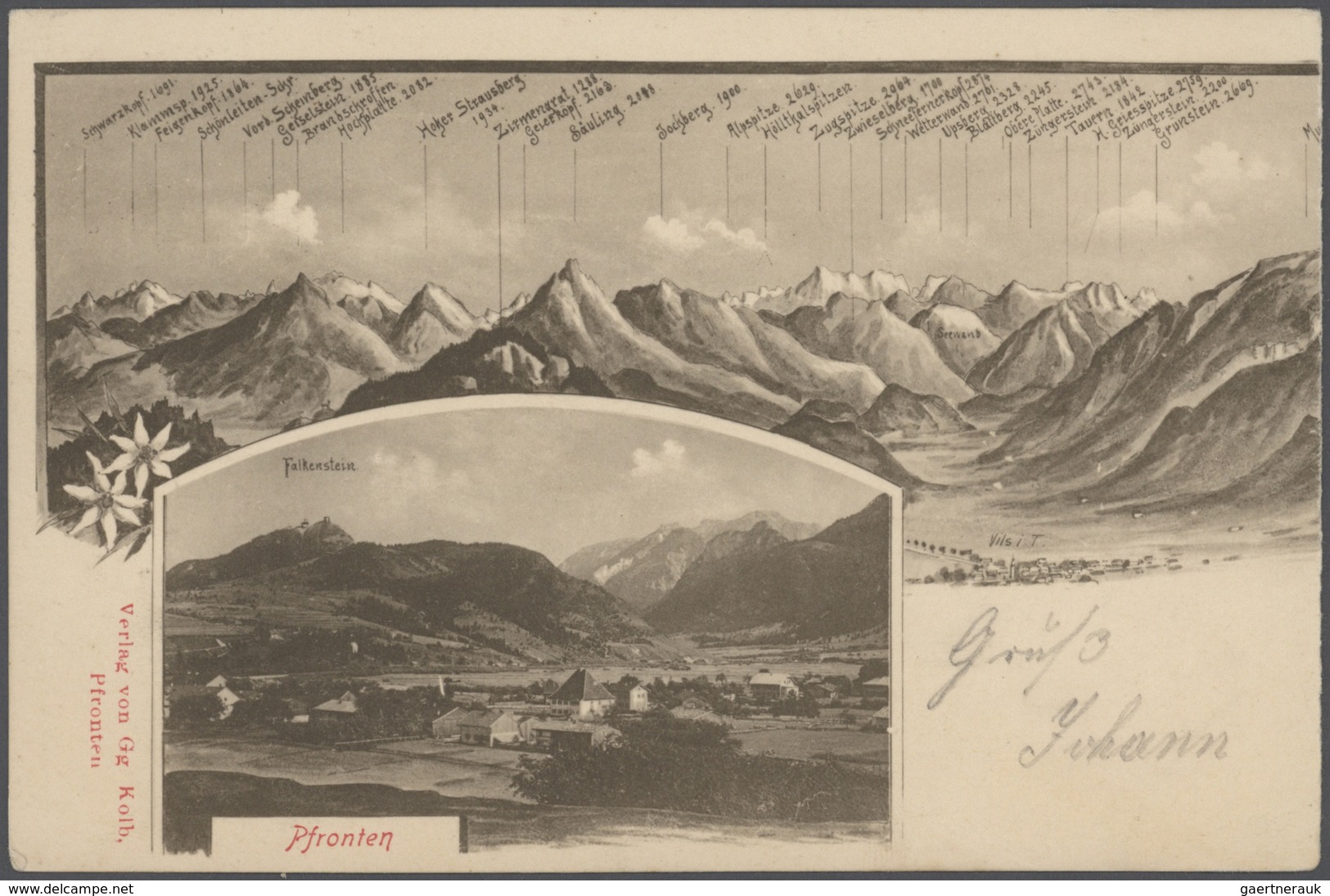 Ansichtskarten: Bayern: PFRONTEN Allgäu (alte PLZ 8962) Mit U.a. Falkenstein, Steinach, Berg, Kruzeg - Sonstige & Ohne Zuordnung