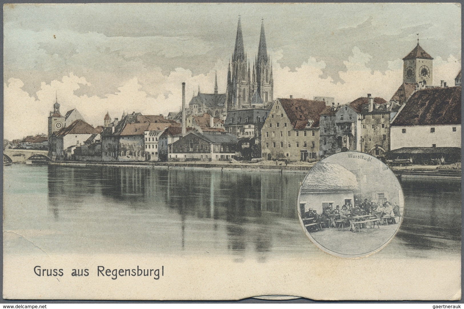 Ansichtskarten: Bayern: REGENSBURG Und Umgebung (840 Und 841), Dekorative Partie Mit 26 Historischen - Altri & Non Classificati