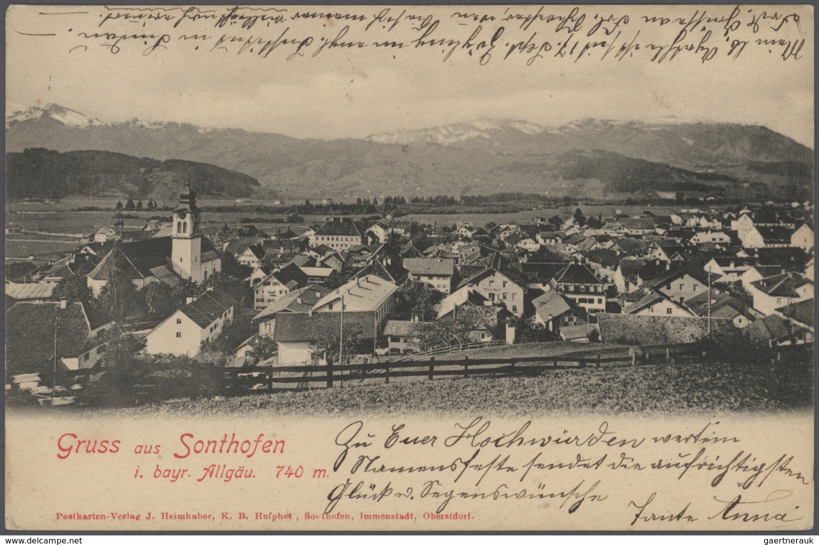 Ansichtskarten: Bayern: SONTHOFEN Allgäu (alte PLZ 8972) Mit U.a. Altstätten, Berghofen, Rieden Und - Sonstige & Ohne Zuordnung