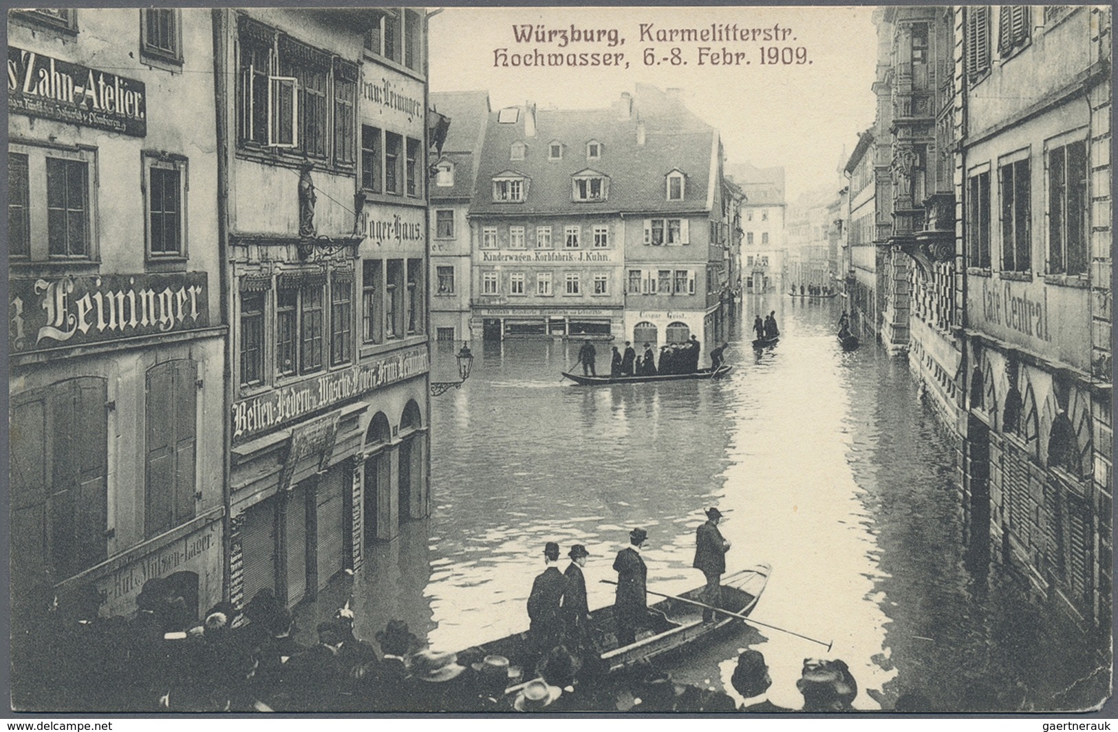 Ansichtskarten: Bayern: WÜRZBURG (alte PLZ 8700), 16 Historische Ansichtskarten HOCHWASSER 1909, Bis - Autres & Non Classés