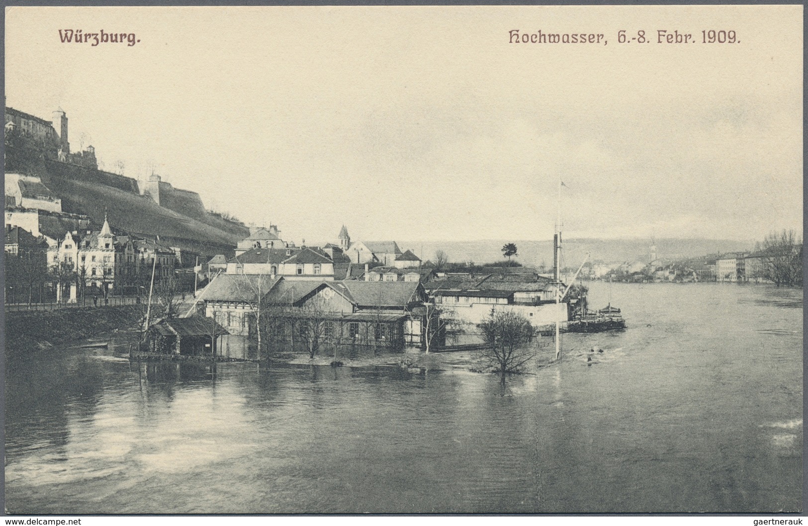 Ansichtskarten: Bayern: WÜRZBURG (alte PLZ 8700), 16 Historische Ansichtskarten HOCHWASSER 1909, Bis - Autres & Non Classés