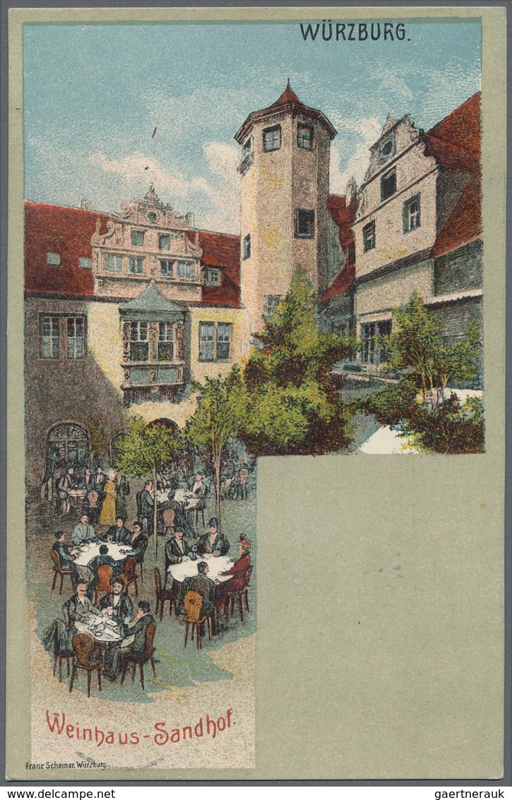 Ansichtskarten: Bayern: WÜRZBURG (alte PLZ 8700), Lot Mit 45 Historischen Ansichtskarten Ab 1889. Ei - Autres & Non Classés