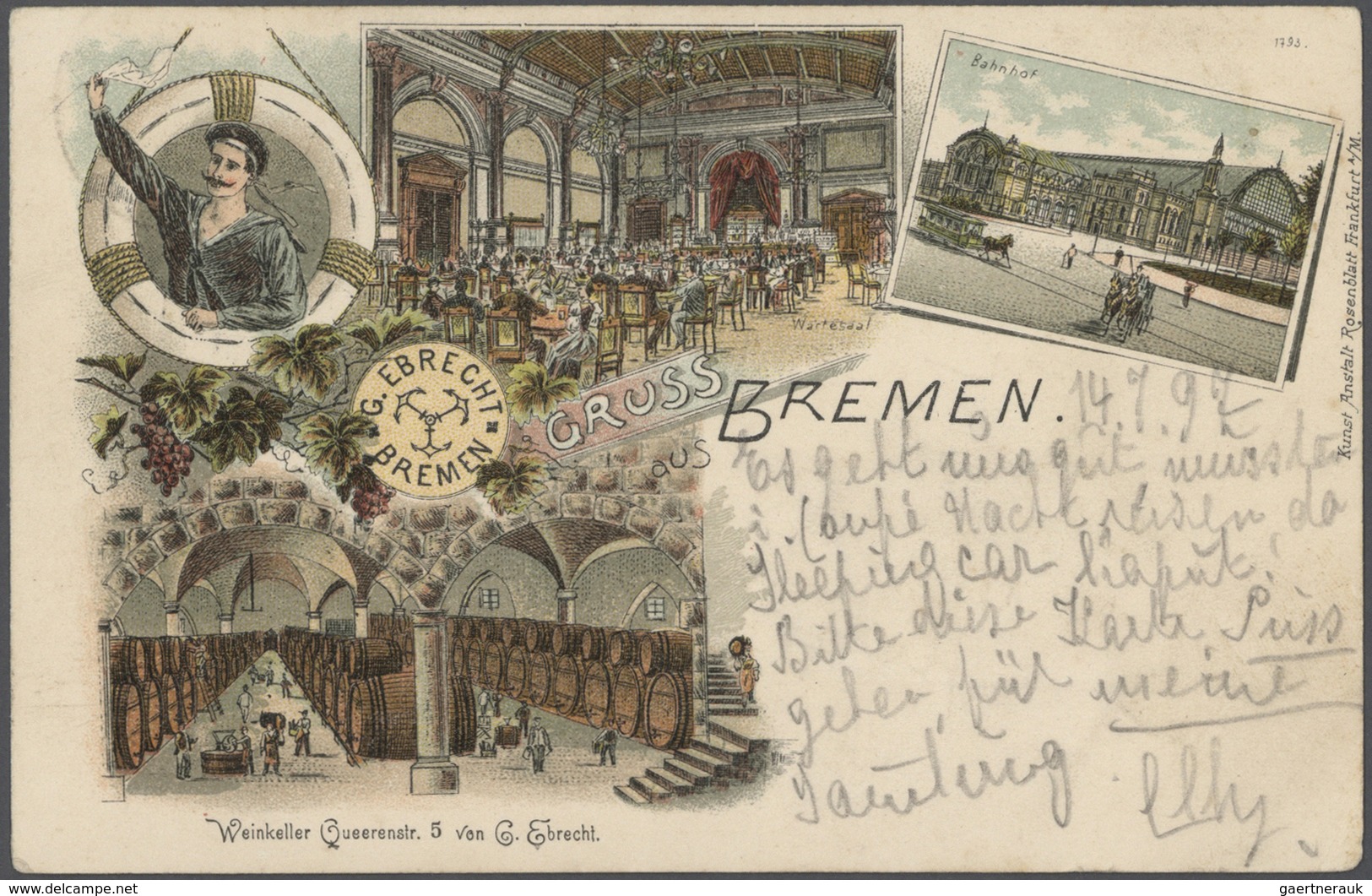 Ansichtskarten: Bremen: Lithographien Und Künstlerkarten. Eine Außerordentlich Dekorative Partie Mit - Autres & Non Classés