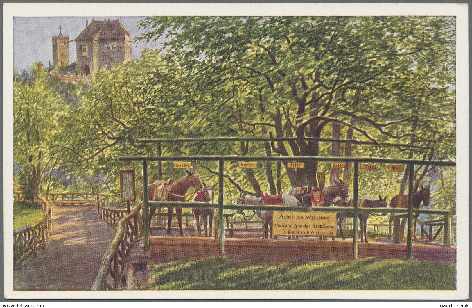 Ansichtskarten: Hessen: HESSISCHE KÜNSTLERKARTEN, Eine Dekorative Partie 210 Ansichtskarten, Fast Al - Autres & Non Classés