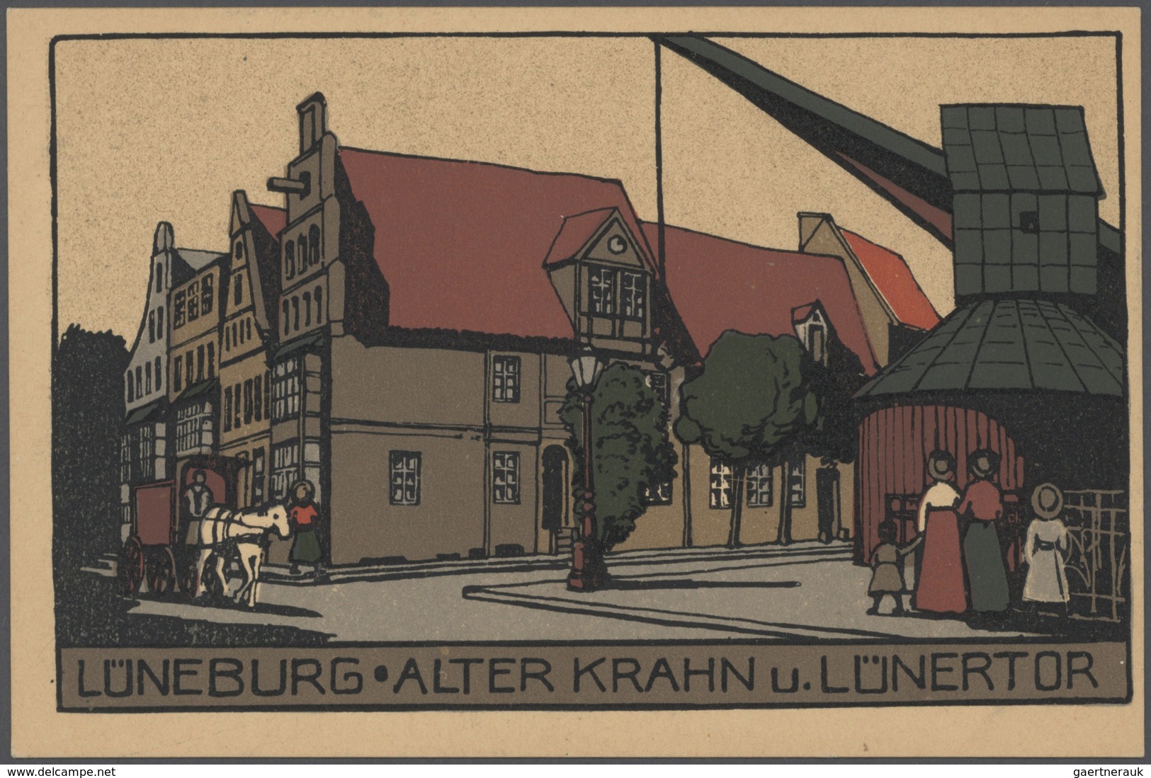 Ansichtskarten: Niedersachsen: HAMBURG-HARBURG, LANDKREIS HARBURG und STADT LÜNEBURG (alte PLZ 2100-