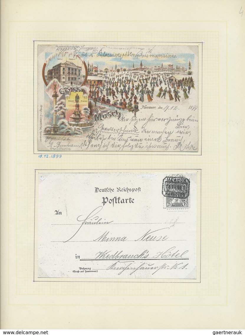 Ansichtskarten: Niedersachsen: HANNOVER: 1897/1920 (ca.), Ausstellungsmäßig Aufgezogene Sammlung Im - Sonstige & Ohne Zuordnung