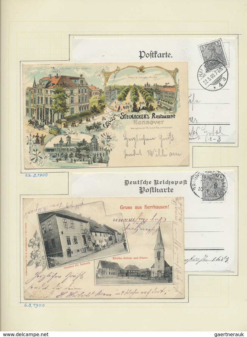 Ansichtskarten: Niedersachsen: HANNOVER: 1897/1920 (ca.), ausstellungsmäßig aufgezogene Sammlung im