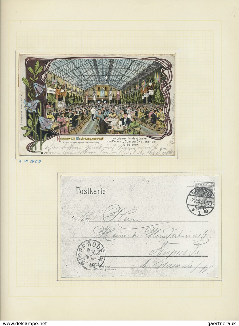 Ansichtskarten: Niedersachsen: HANNOVER: 1897/1920 (ca.), ausstellungsmäßig aufgezogene Sammlung im