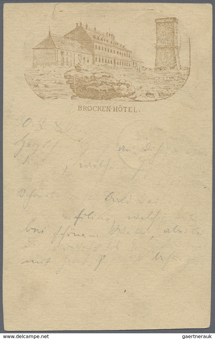 Ansichtskarten: Sachsen-Anhalt: BROCKEN, 8 Interessante Vorläuferkarten Ab 1880, Gebraucht Und Ungeb - Altri & Non Classificati