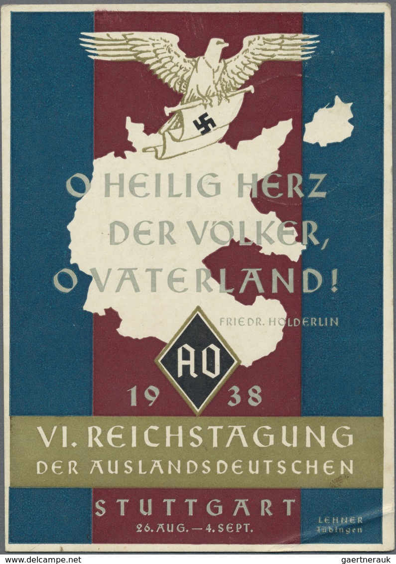 Ansichtskarten: 1910-1950, Posten Mit Rund 130 Karten, Dabei Etliche Stuttgart, Einige Aus Der NS-Ze - 500 Karten Min.