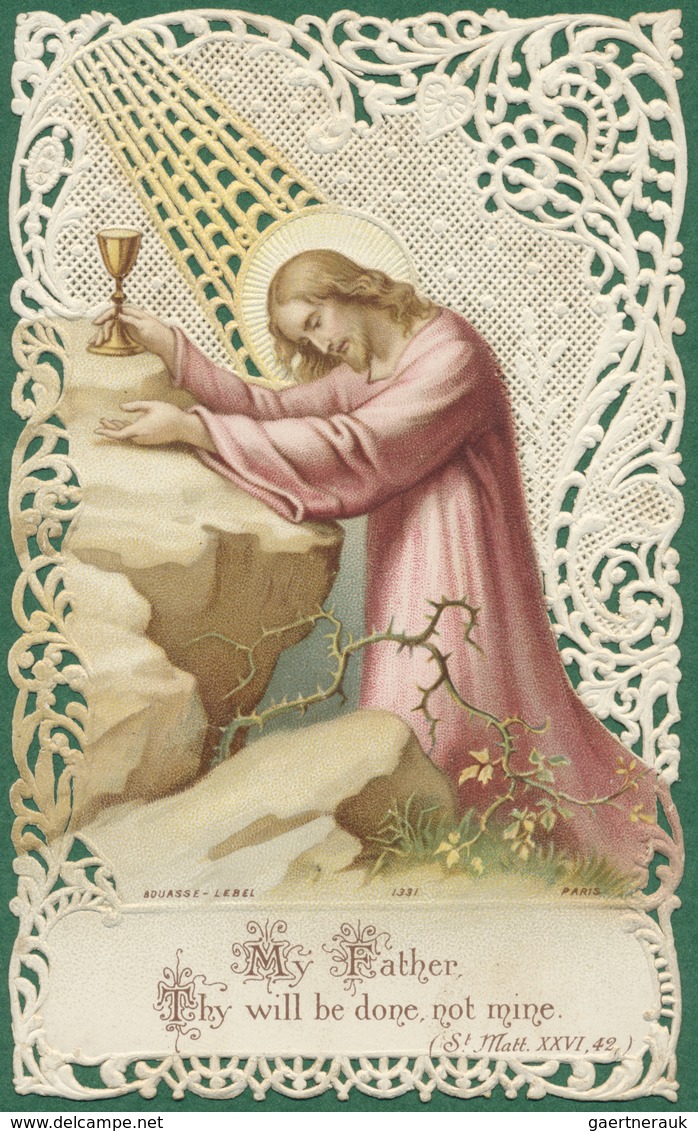 Heiligen- und Andachtsbildchen: Sammlung mit rund 280 Exemplaren Heilige Kommunion, dabei Stücke mit