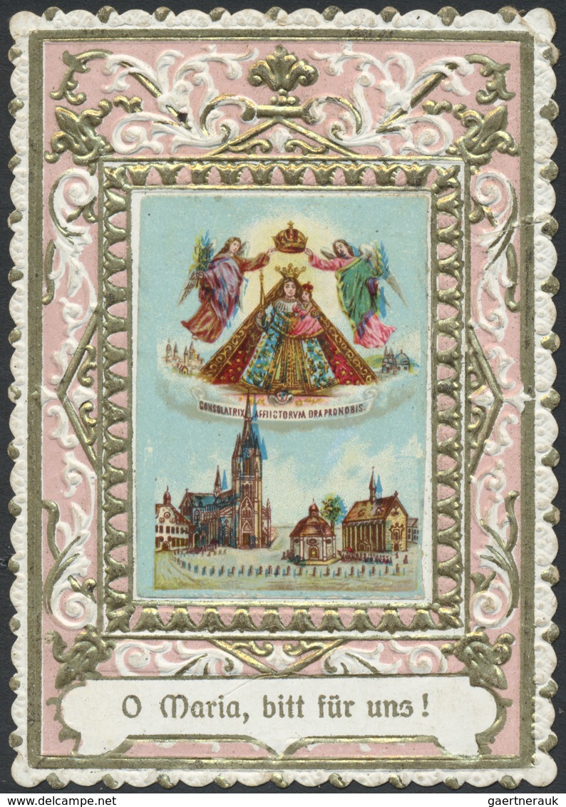 Heiligen- und Andachtsbildchen: Sammlung mit rund 350 zumeist älteren Bildchen von Wallfahrtsorten (