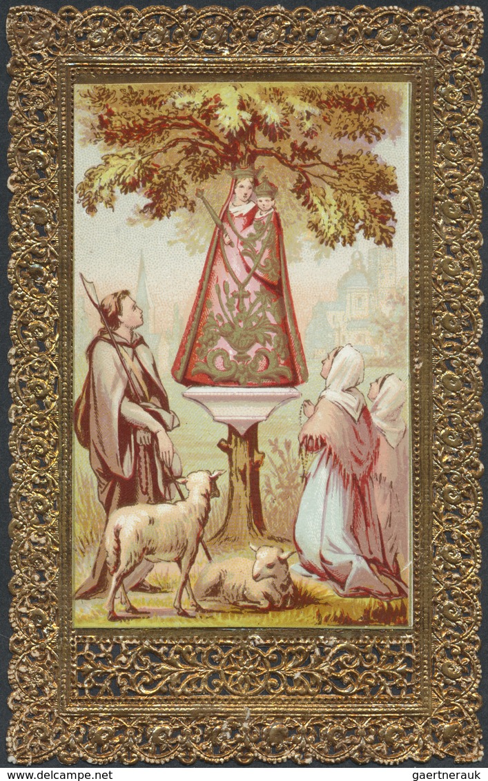 Heiligen- und Andachtsbildchen: Sammlung mit rund 350 zumeist älteren Bildchen von Wallfahrtsorten (