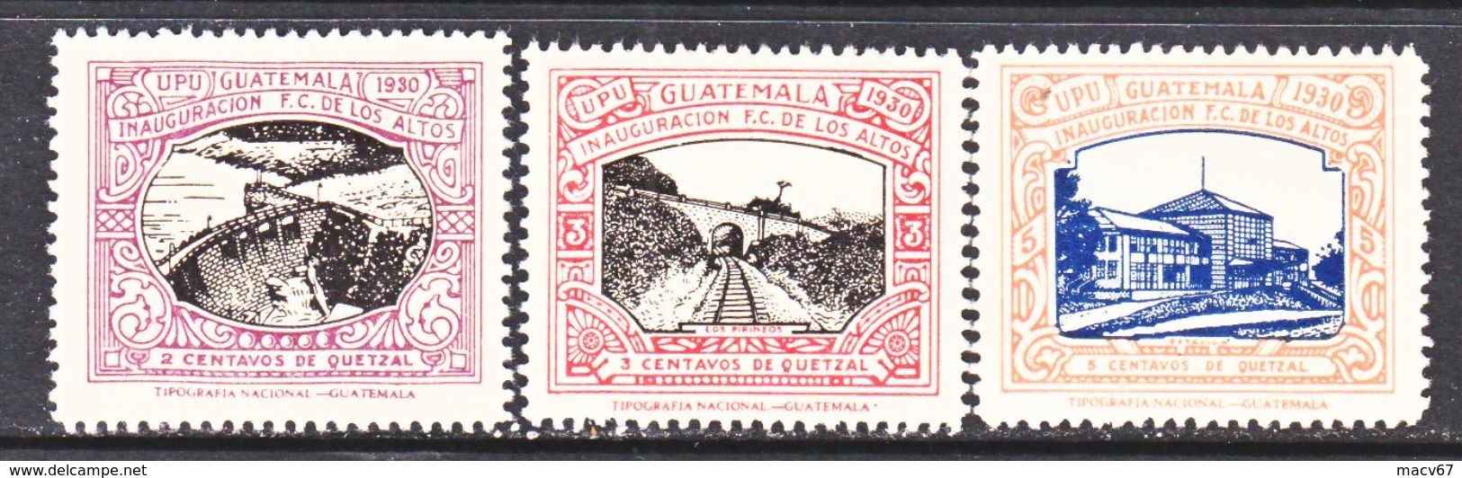 GUATEMALA  252-4   **  TRAIN,  BRIDGE,  RXR STATION - Guatemala