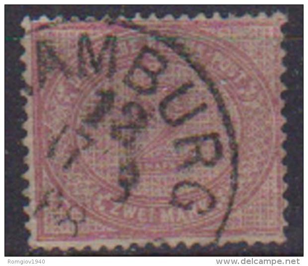 GERMANIA REICH IMPERO 1875  CIFRA  E AQUILA IN OVALE  ALTO VALORE UNIF. 43 USATO VF - Used Stamps