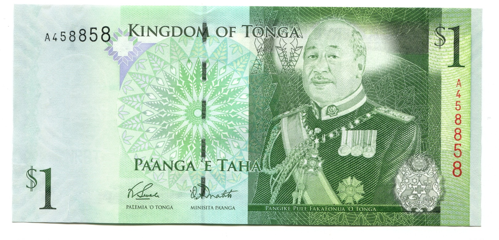 Tonga UNC $1  Banknote - Tonga