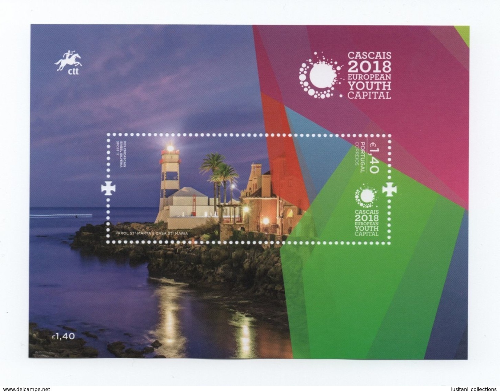 Souvenir Sheet PORTUGAL CASCAIS EUROPE 2017 EUROPEAN YOUTH CAPITAL  - LIGHTHOUSE PHARE PHARES LIGHTHOUSES - Faros