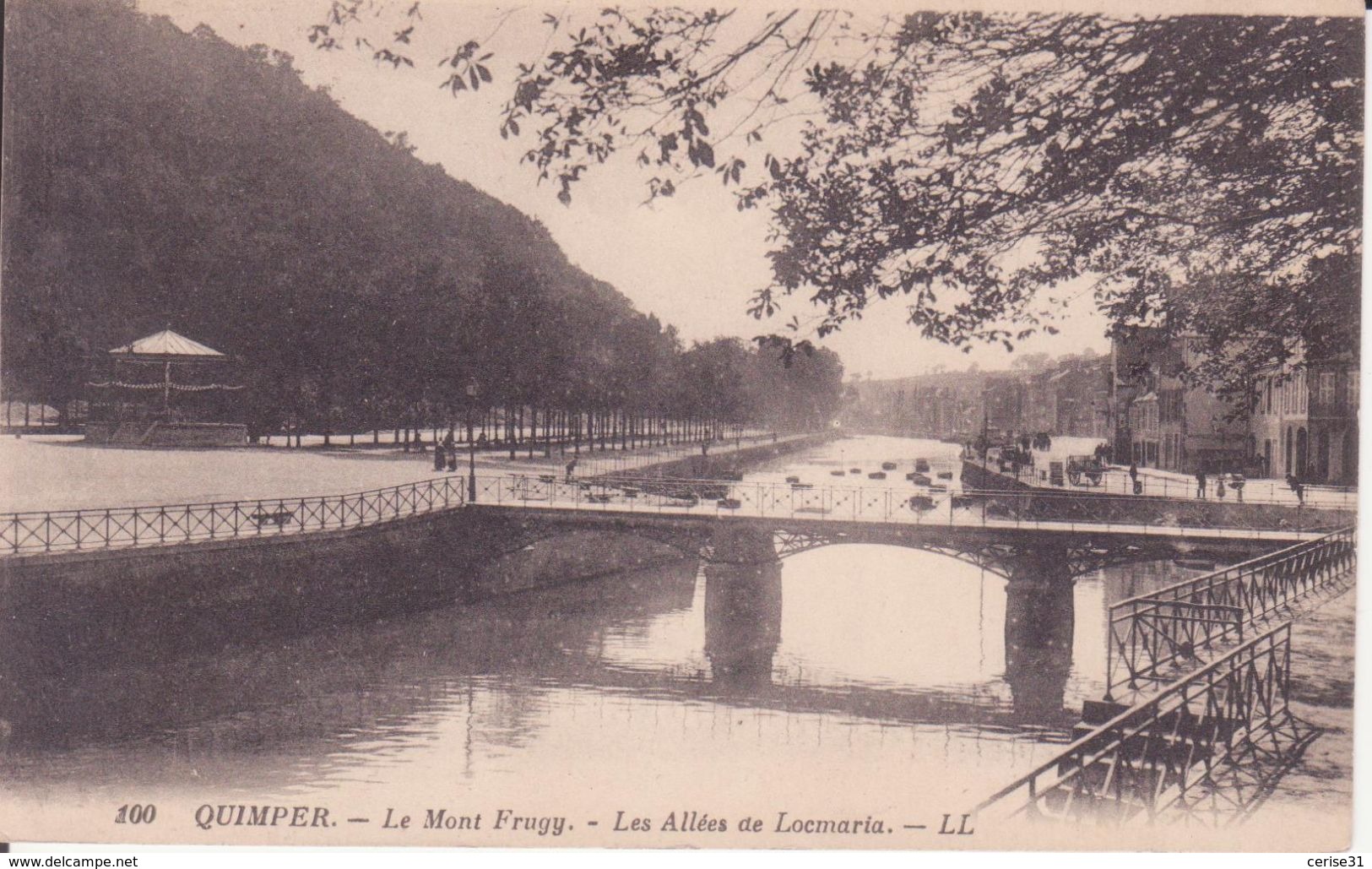 CPA - 100. QUIMPER - Le Mont Frugy - Les Allées De Locmaria - Quimper