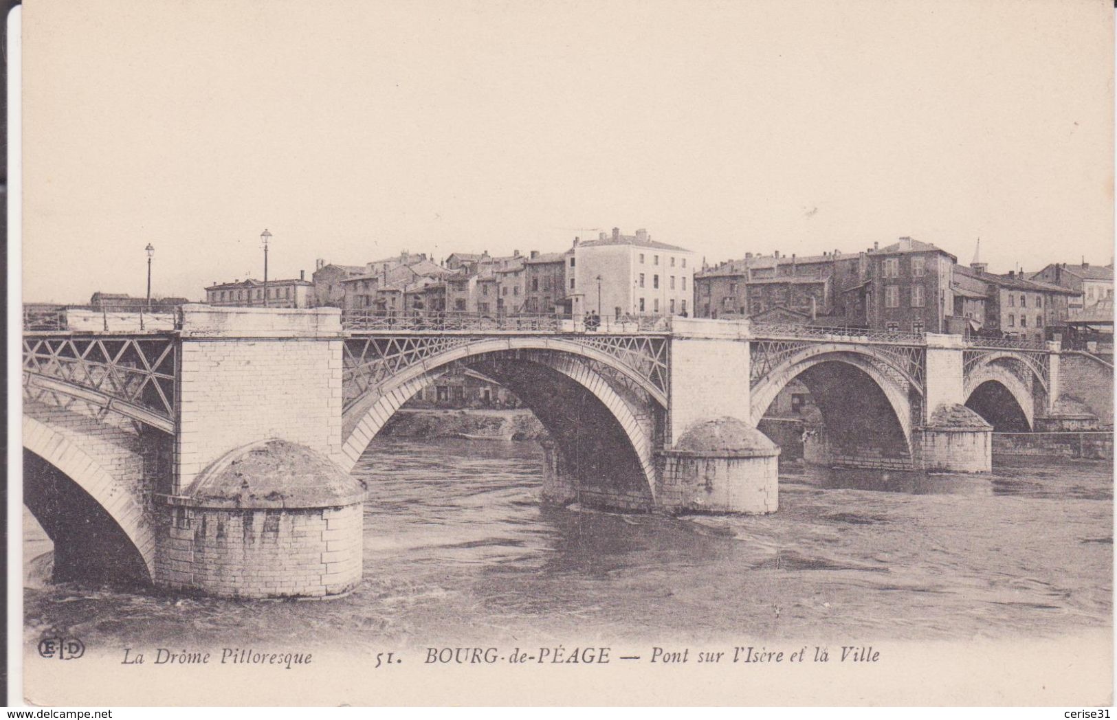 CPA - 51.BOURG DE PEAGE - Pont Sur L'Isère Et La Ville - Sonstige & Ohne Zuordnung