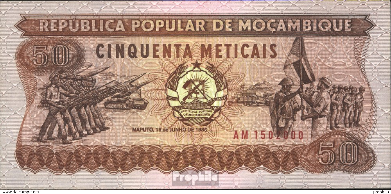 Mosambik Pick-Nr: 129b Bankfrisch 1986 50 Meticais - Moçambique