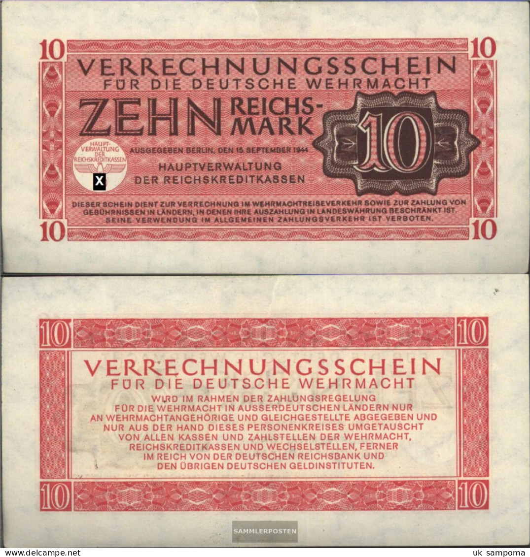 German Empire Rosenbg: 513 Uncirculated 1944 10 Reichsmark Army - 10 Reichsmark