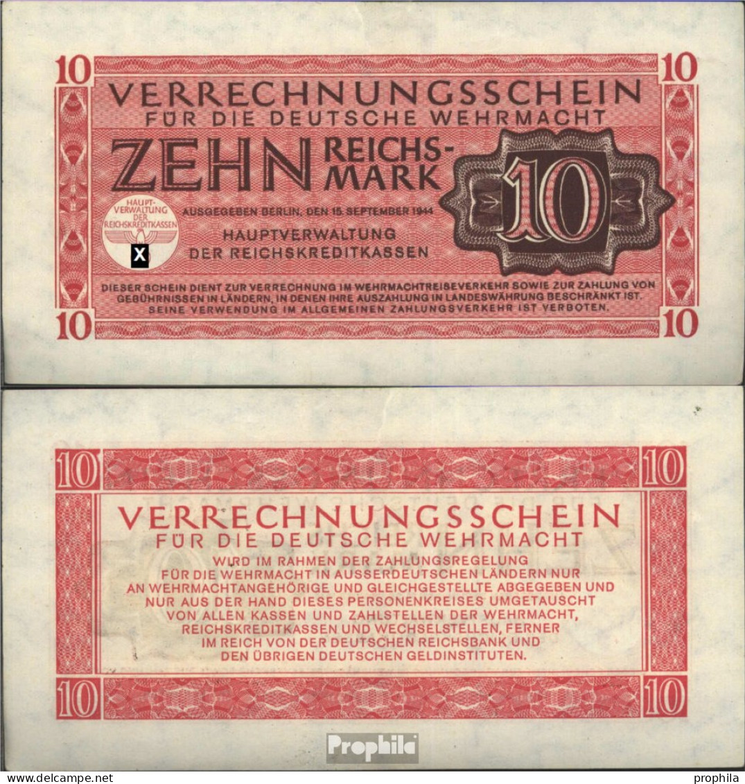 Deutsches Reich Rosenbg: 513 Bankfrisch 1944 10 Reichsmark Wehrmacht - 10 Reichsmark