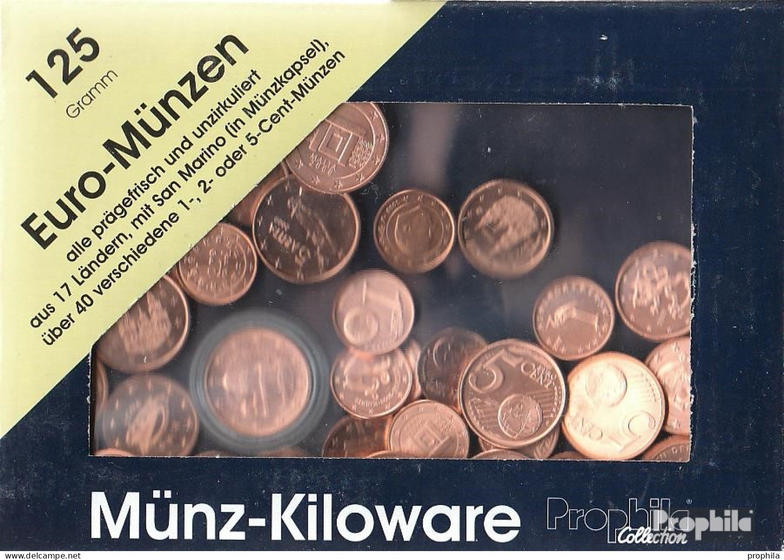 Europa 125 Gramm Münzkiloware Bankfrisch Mit über 40 Verschiedene EURO-Cent-Münzen Aus 17 Ländern Mit - Vrac - Monnaies