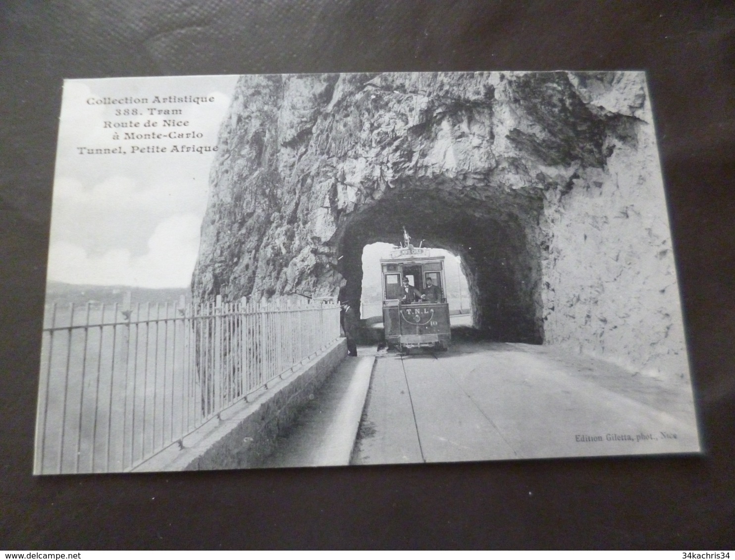 CPA 06 Alpes Maritimes Route De Nice à Monté Carlo Tunnel Petite Afrique  Tram Tramway TBE - Autres & Non Classés