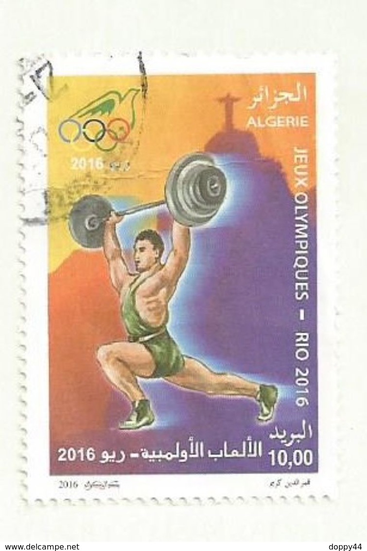 THEME HALTEROPHILIE  SUR TIMBRE  ALGERIE  J.O DE RIO  2016 - Gewichtheffen