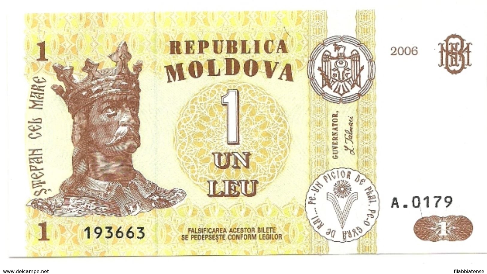 Moldavia - 1 Leu 2006     ++++++++ - Moldawien (Moldau)