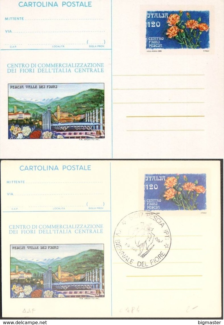Cartolina Postale C 184 Pescia Valle Dei Fiori Nuova+fdc As Pescia - Interi Postali