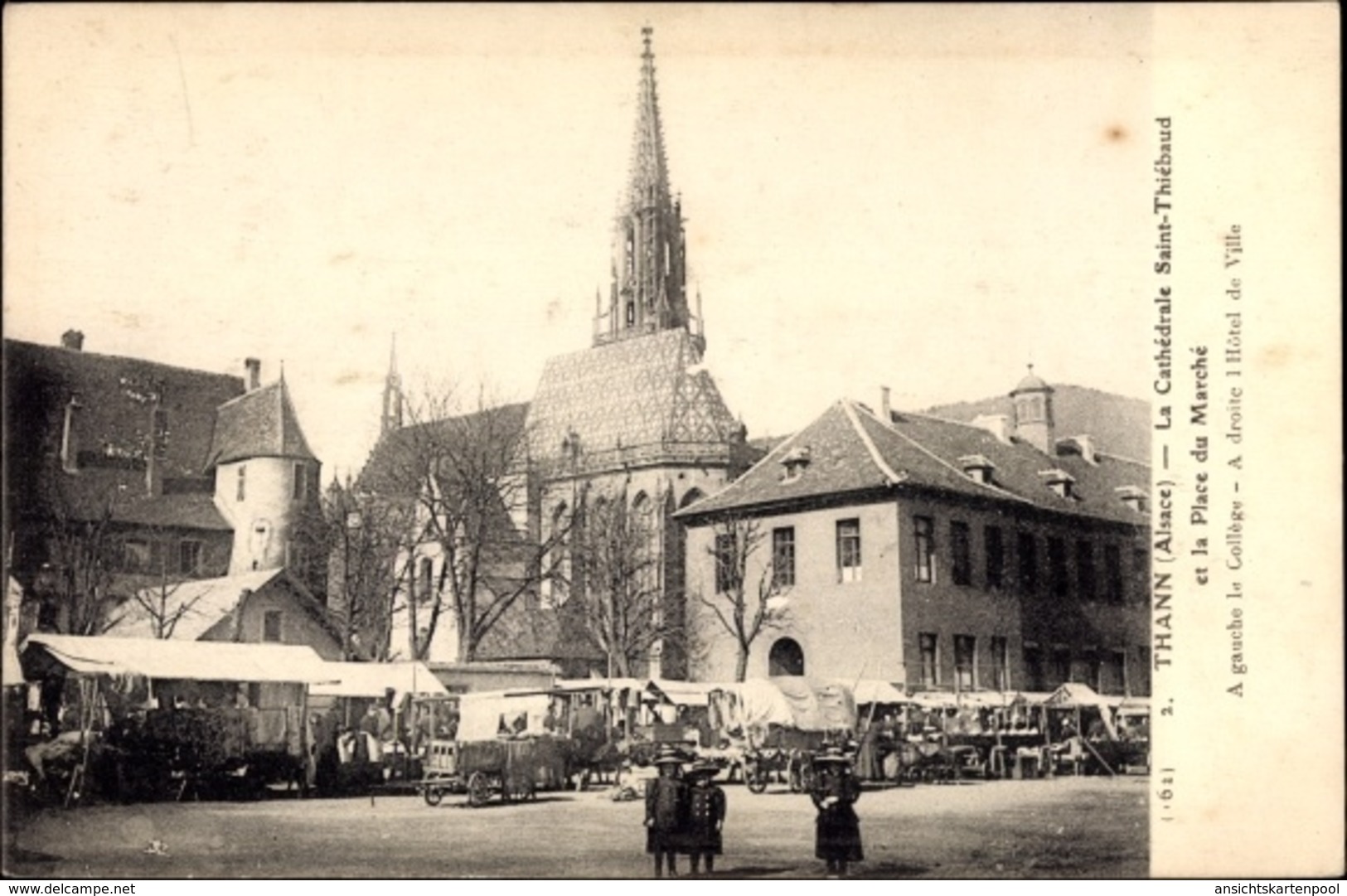 Cp Thann Haut Rhin Lothringen Elsass, La Cathédrale Saint Thiébaud - Autres & Non Classés