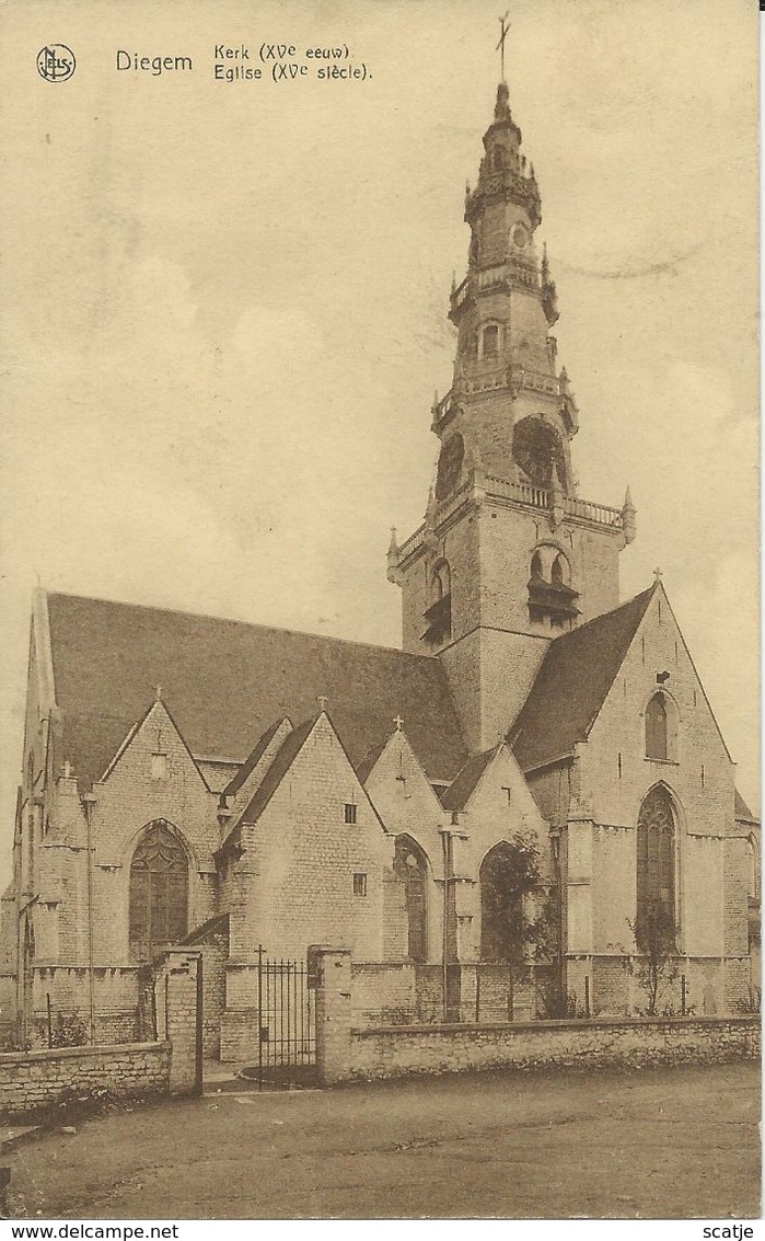 Diegem    Kerk    1933   Naar    Liège   -   Militaria - Diegem