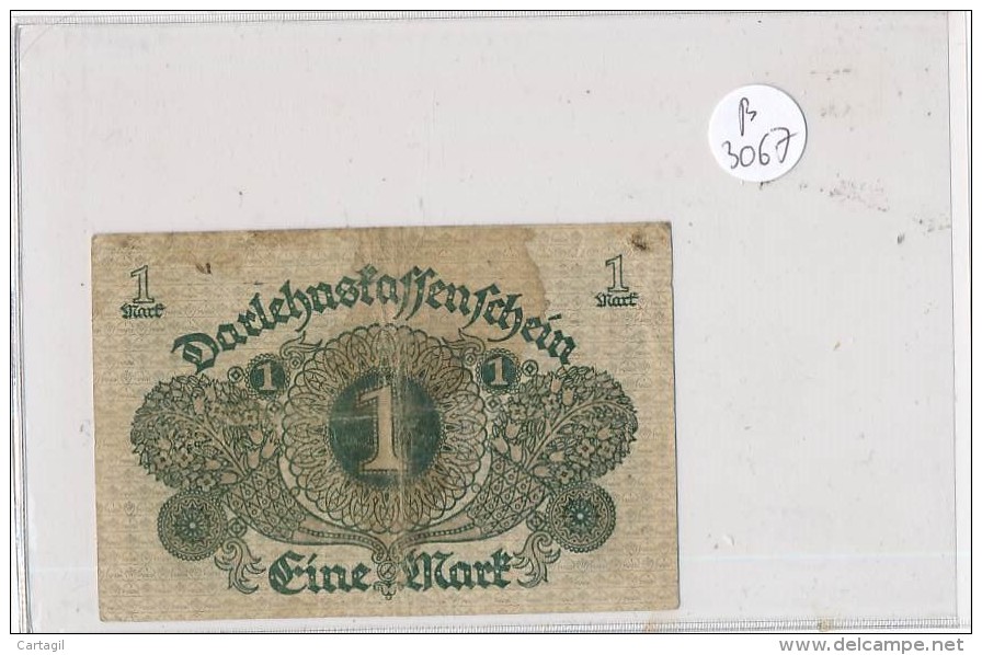 Billets -B3067 - Allemagne -1 Mark 1920 (type, Nature, Valeur, état... Voir  Double Scan) - Reichsschuldenverwaltung