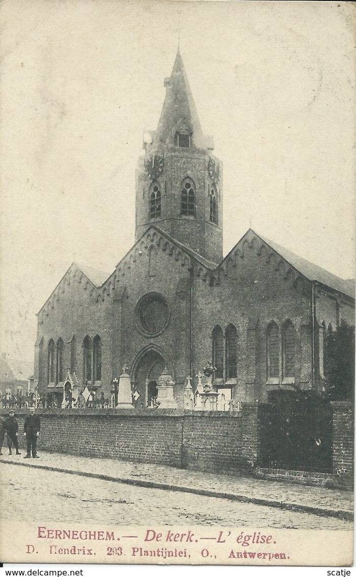 Eerneghem.   -    De Kerk.   -    1908   Naar  Heule - Ichtegem