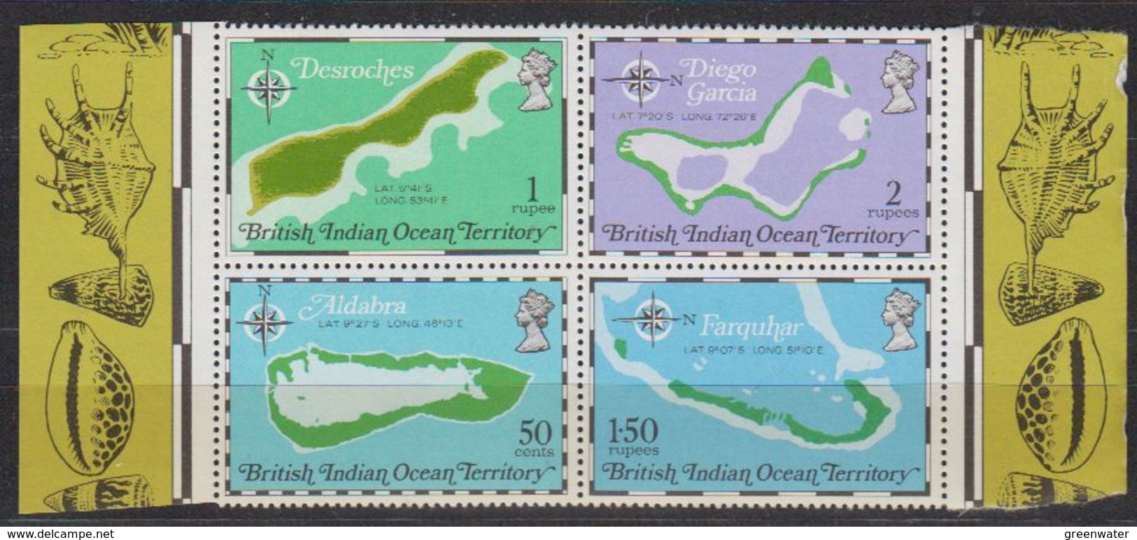 British Indian Ocean Territory 1975 Maps M/s  ** Mnh (42406) - Brits Indische Oceaanterritorium