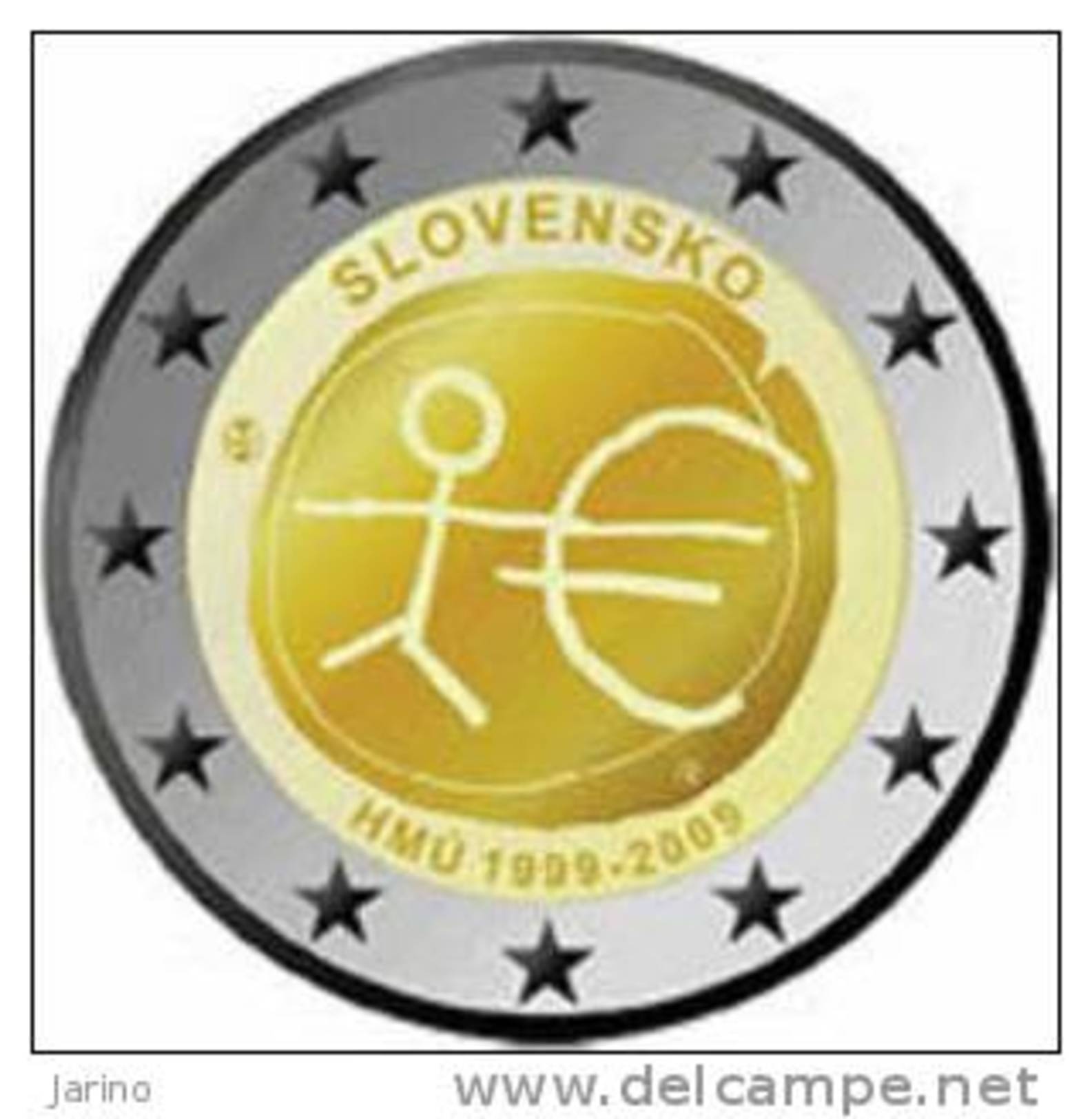 2 Euro SLOWAKEI 10 Ans EMU 2009 - Eslovaquia