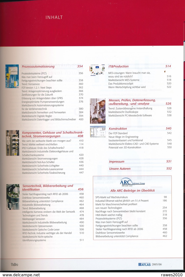 Buch: Automatisierungsatlas 2005/2006 ARC Advisory Group - Technical